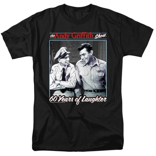 Andy Griffith 60 Years Of Laughter Mens T Shirt Black - clothing by TeeHivey.com (Image 1)