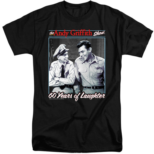 Andy Griffith 60 Years Of Laughter Mens Tall T Shirt Black - clothing by TeeHivey.com