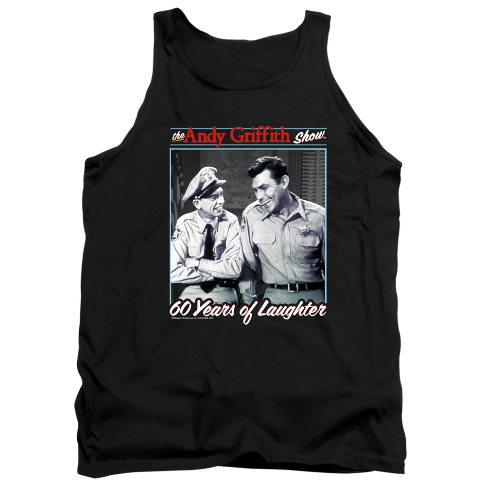 Andy Griffith 60 Years Of Laughter Mens Tank Top Shirt Black - clothing by TeeHivey.com (Image 2)