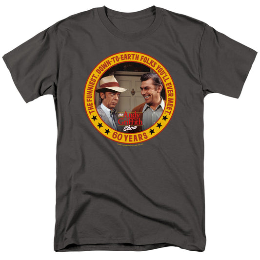 Andy Griffith 60 Years Mens T Shirt Charcoal - clothing by TeeHivey.com (Image 1)