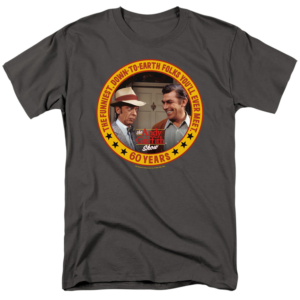 Andy Griffith 60 Years Mens T Shirt Charcoal - clothing by TeeHivey.com (Image 2)