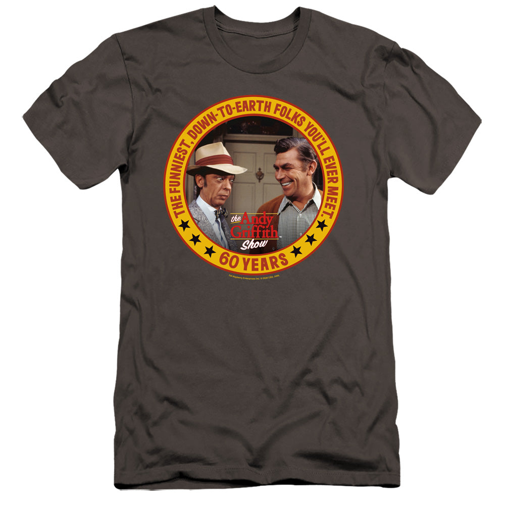 Andy Griffith 60 Years Hbo Premium Bella Canvas Slim Fit Mens T Shirt Charcoal - clothing by TeeHivey.com (Image 1)