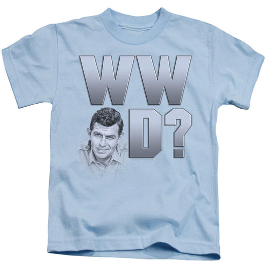 Andy Griffith Wwad Juvenile Kids Youth T Shirt Light Blue - clothing by TeeHivey.com (Image 1)