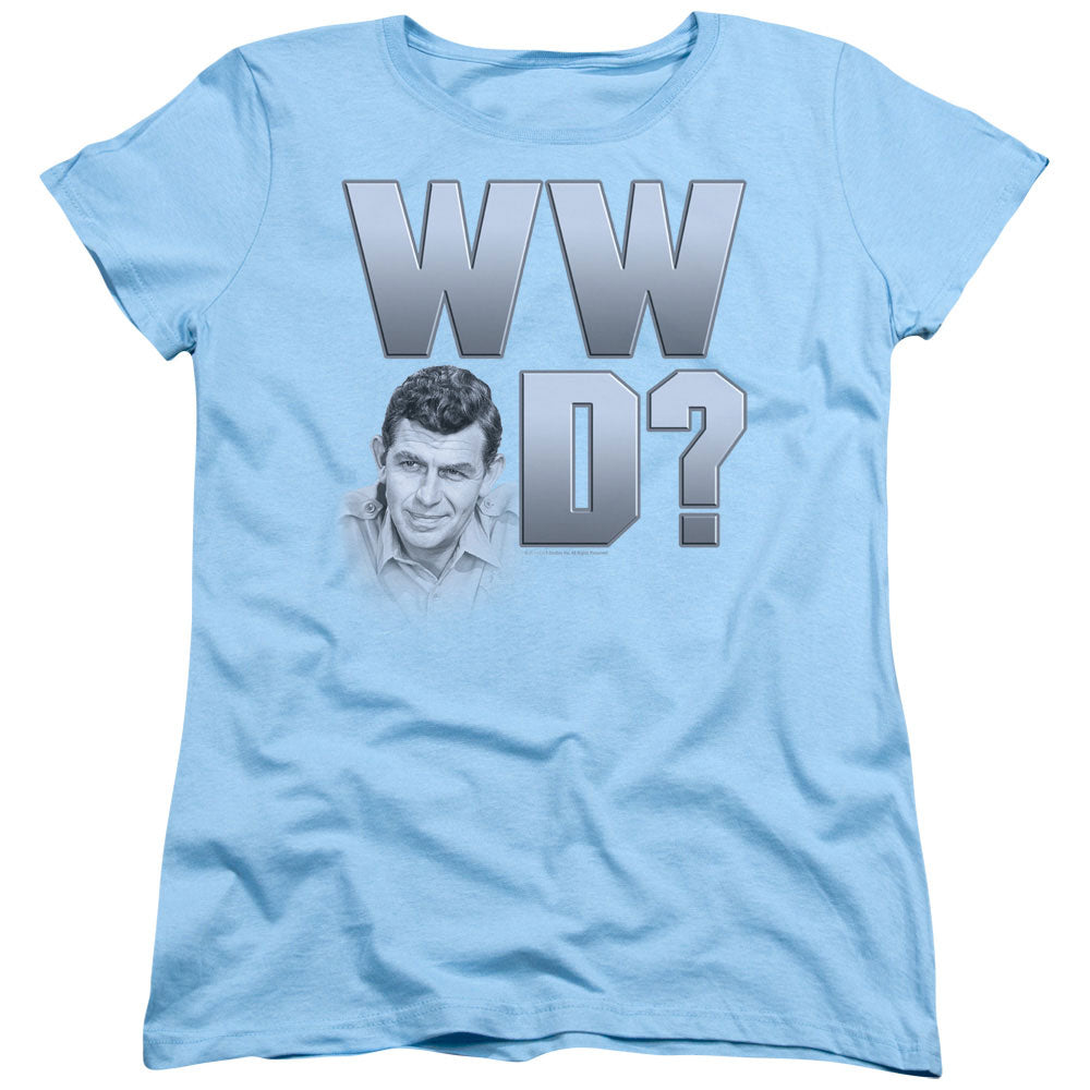 Andy Griffith Wwad Womens T Shirt Light Blue - clothing by TeeHivey.com (Image 1)