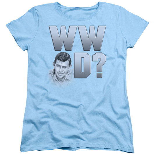 Andy Griffith Wwad Womens T Shirt Light Blue - clothing by TeeHivey.com (Image 1)