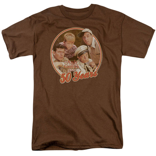 Andy Griffith 50 Years Mens T Shirt Coffee - clothing by TeeHivey.com (Image 1)