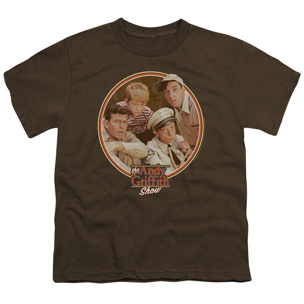 Andy Griffith Boys Club Kids Youth T Shirt Coffee - clothing by TeeHivey.com (Image 1)
