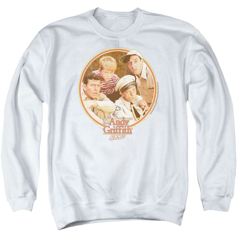 Andy Griffith Boys Club Mens Crewneck Sweatshirt White