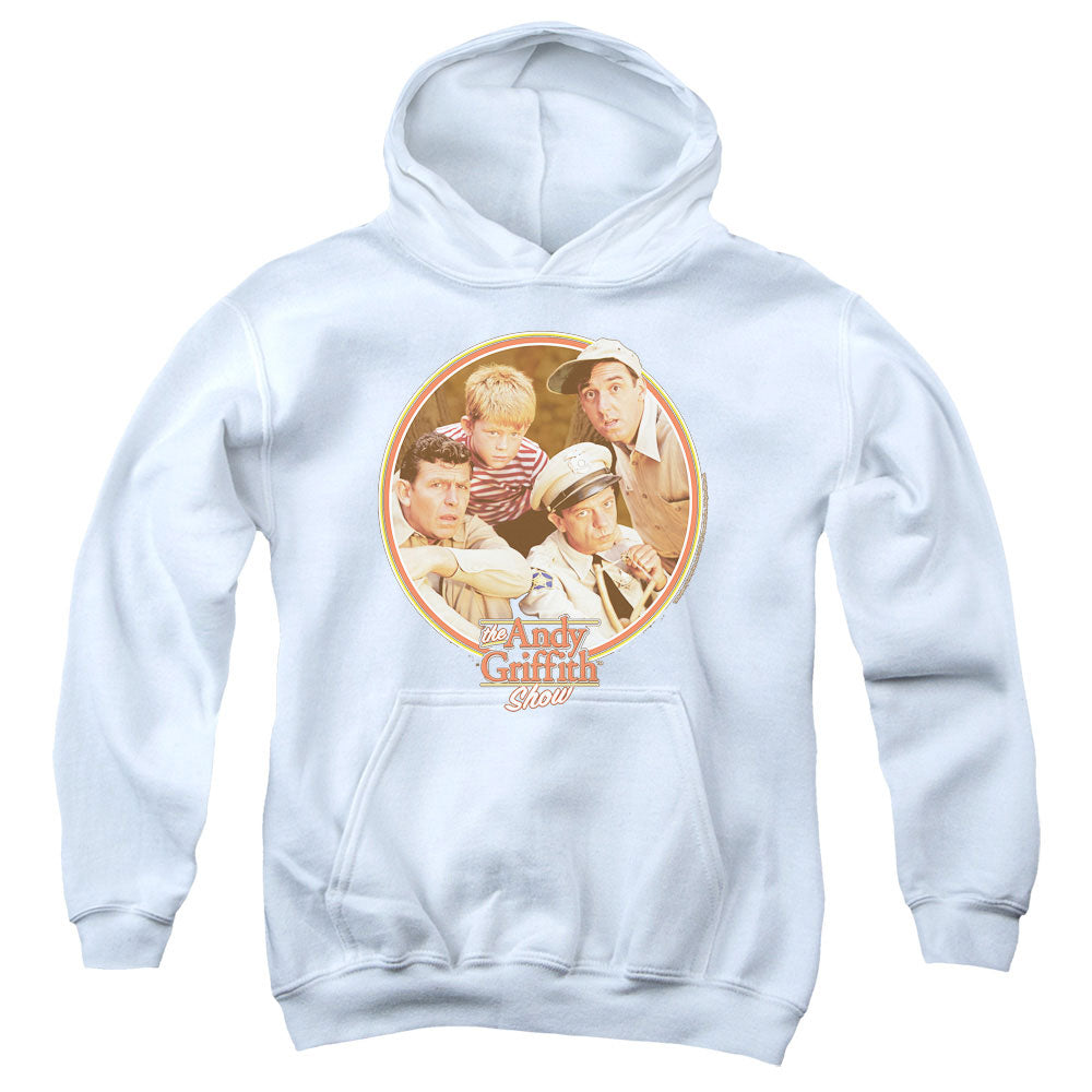 Andy Griffith Boys Club Kids Youth Hoodie White - clothing by TeeHivey.com (Image 1)
