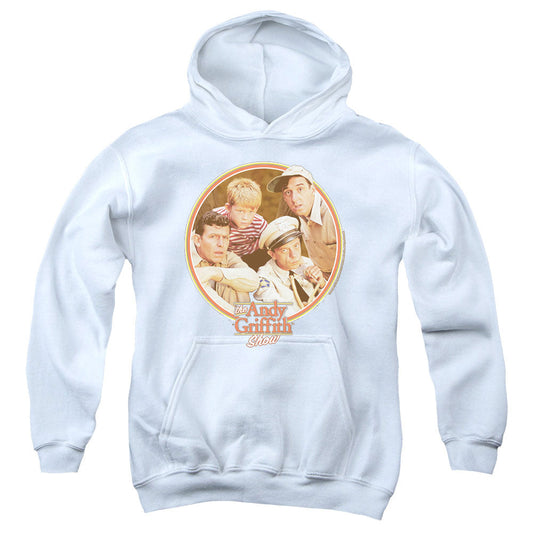 Andy Griffith Boys Club Kids Youth Hoodie White - clothing by TeeHivey.com (Image 1)