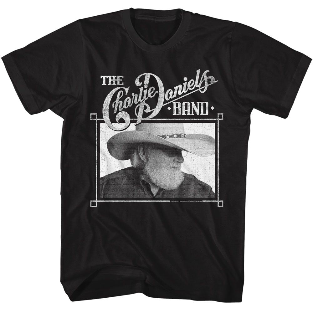 Charlie Daniels Band - Profile - American Classics - Solid Black Adult Short Sleeve T-Shirt (Image 1)