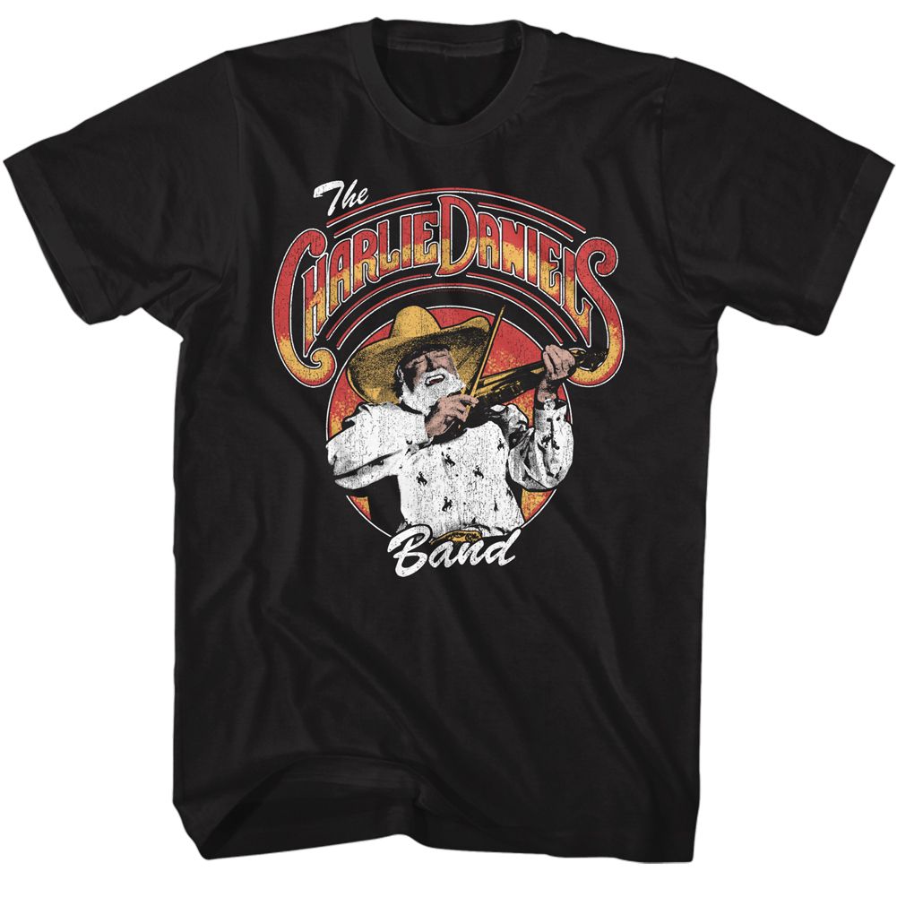 Charlie Daniels Band - Logo & Fiddlin - Short Sleeve - Adult - T-Shirt - clothing by TeeHivey.com