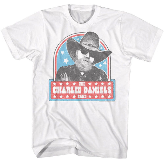 Charlie Daniels Band - Vintage Stars - American Classics - Solid White Adult Short Sleeve T-Shirt