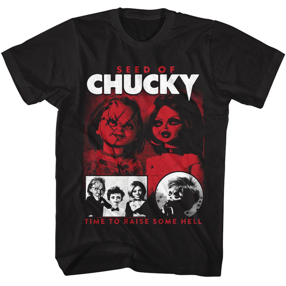 Chucky - Seed Of - American Classics - Solid Black Adult Short Sleeve T-Shirt - clothing by TeeHivey.com (Image 1)
