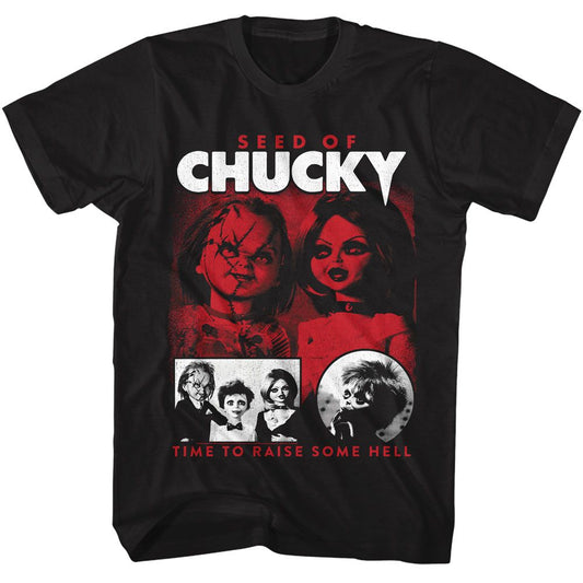 Chucky - Seed Of - American Classics - Solid Black Adult Short Sleeve T-Shirt - clothing by TeeHivey.com (Image 1)