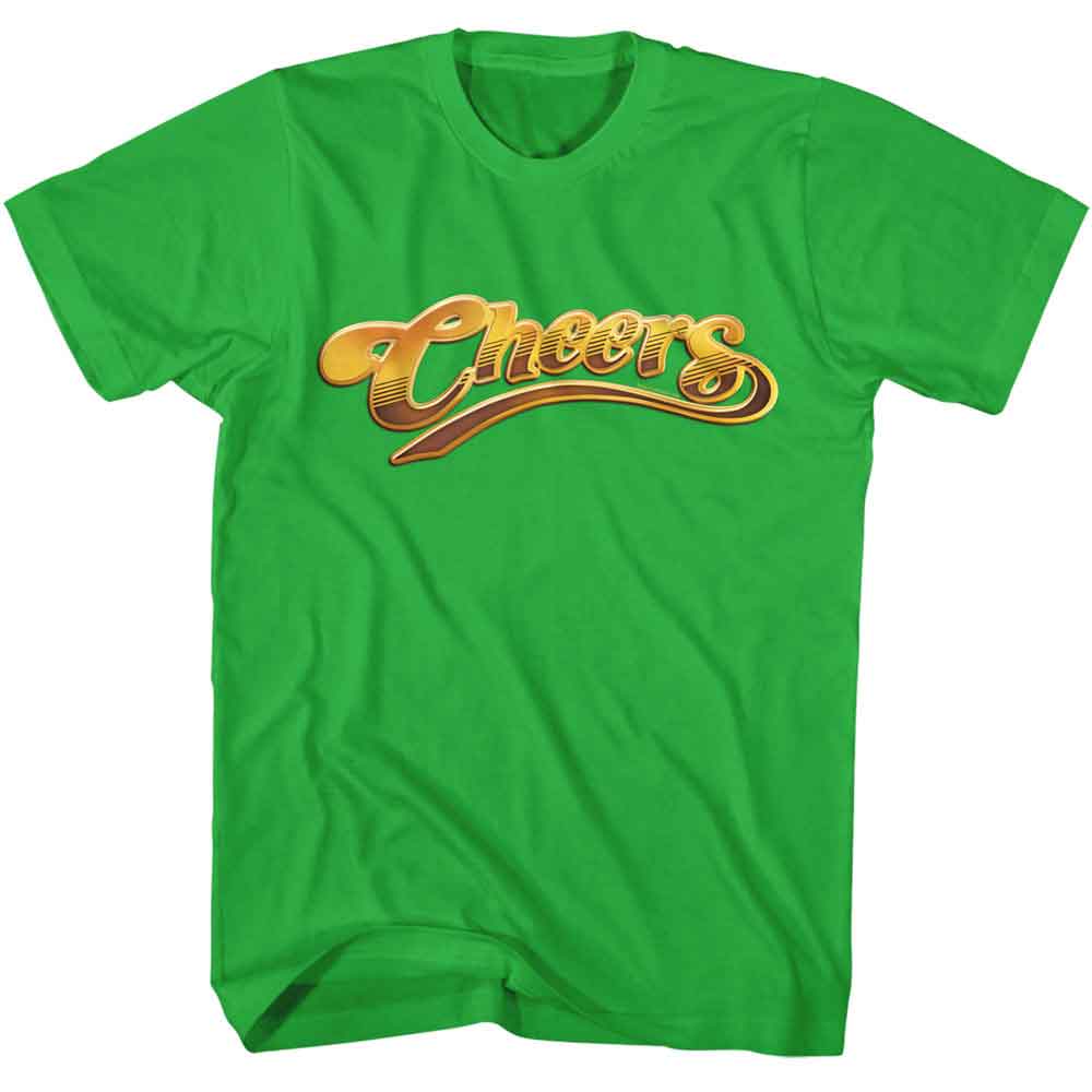 Cheers - Title Logo - American Classics - Green Front Print Adult Short Sleeve T-Shirt - clothing by TeeHivey.com (Image 1)