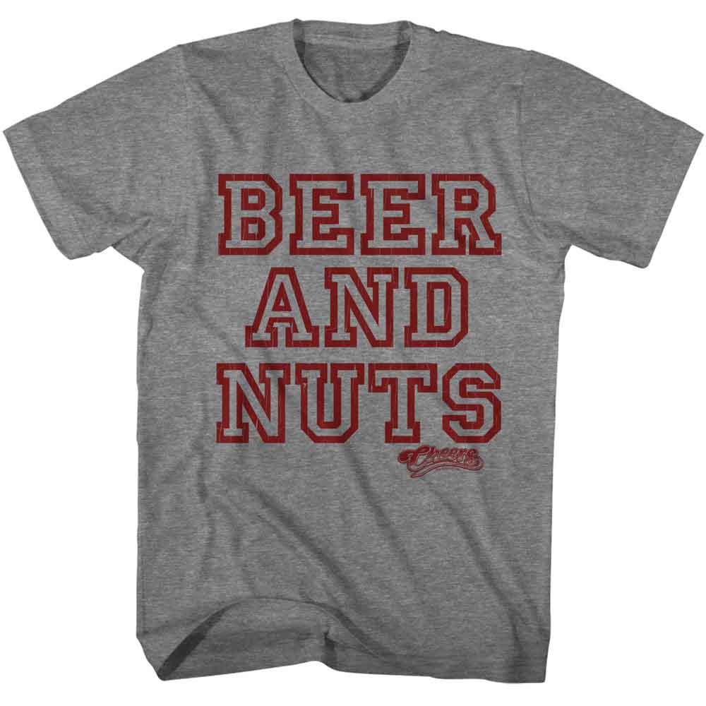 Cheers - Beer And Nuts - Officially Licensed American Classics - Front Print Solid Adult Short Sleeve T-Shirt