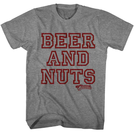 Cheers - Beer And Nuts - Officially Licensed American Classics - Front Print Solid Adult Short Sleeve T-Shirt