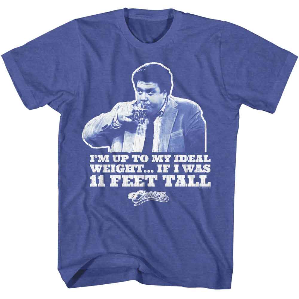 Cheers - Ideal Weight - American Classics - Heather Blue Adult Short Sleeve T-Shirt - clothing by TeeHivey.com (Image 1)