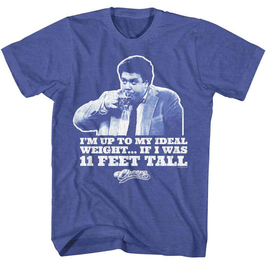 Cheers - Ideal Weight - American Classics - Heather Blue Adult Short Sleeve T-Shirt - clothing by TeeHivey.com (Image 1)