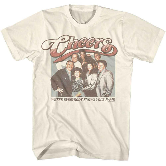 Cheers - Group Photo - American Classics - Solid Off-White Adult Short Sleeve T-Shirt