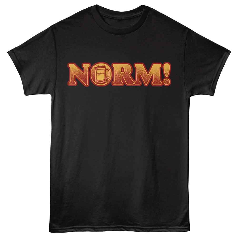 Cheers - Norm - American Classics - Black Solid Adult Short Sleeve T-Shirt - clothing by TeeHivey.com (Image 1)
