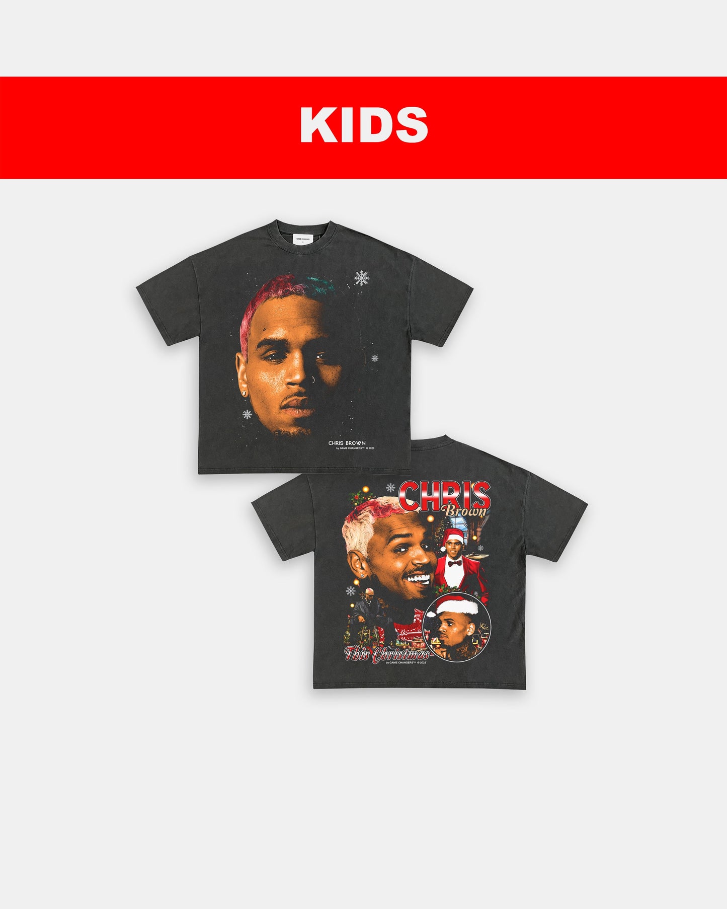 CHRIS BROWN - XMAS - KIDS TEE - [DS] - clothing by TeeHivey.com (Image 4)