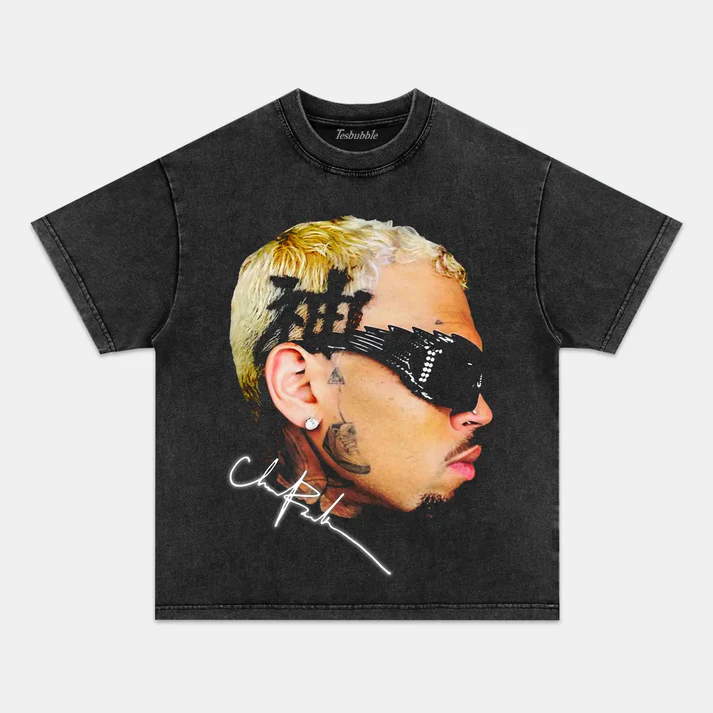 CHRIS BROWN BIG FACE V2  TEE - clothing by TeeHivey.com (Image 2)