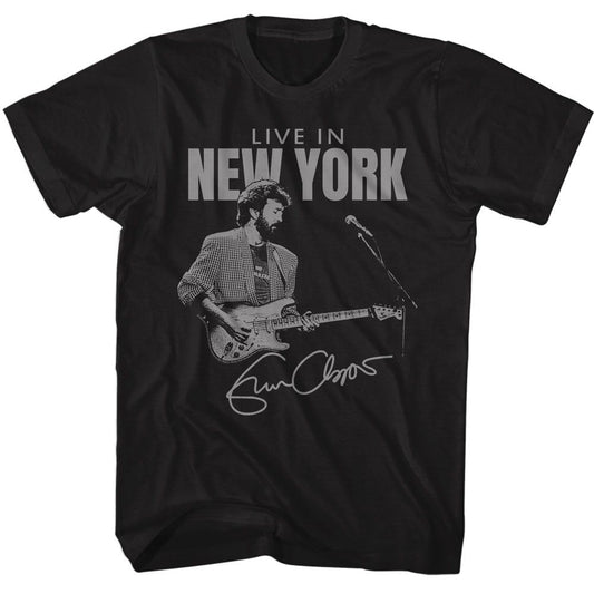 Eric Clapton - Signature Monocolor - American Classics - Solid Black Adult Short Sleeve T-Shirt