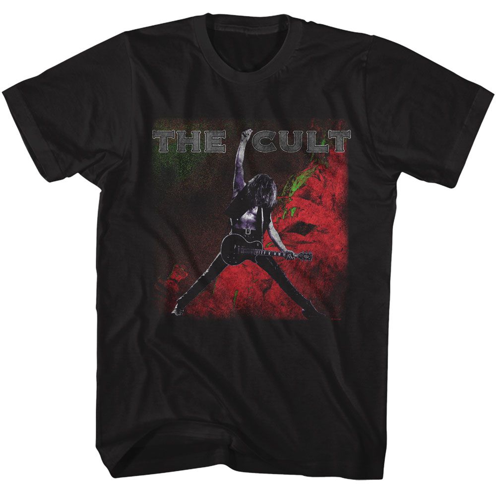 The Cult - Album Cover Sonic Temple - American Classics - Solid Black Adult Short Sleeve T-Shirt (Image 1)