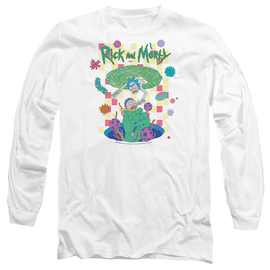 Rick And Morty - Falling Portals - Adult Long Sleeve T-Shirt