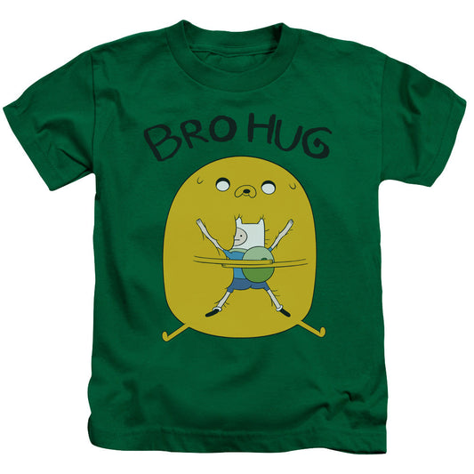 Adventure Time Bro Hug Juvenile Kids Youth T Shirt Kelly Green