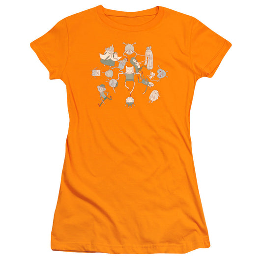 Adventure Time Glob Ball Junior Sheer Cap Sleeve Womens T Shirt Orange