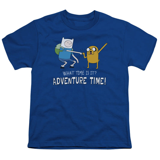 Adventure Time Fist Bump Kids Youth T Shirt Royal Blue