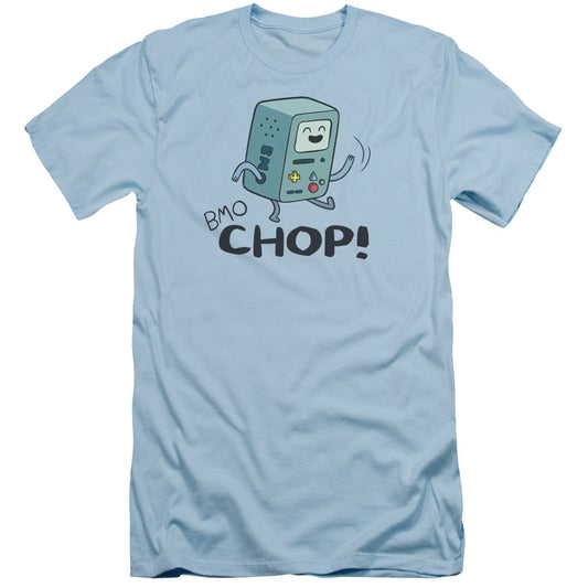 Adventure Time Bmo Chop Slim Fit Mens T Shirt Light Blue