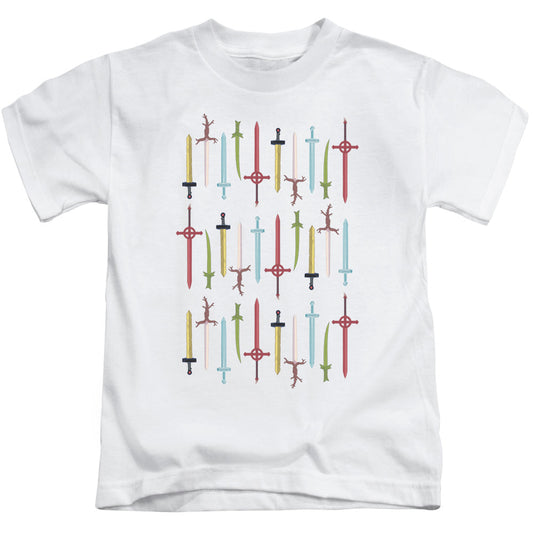 Adventure Time Swords Juvenile Kids Youth T Shirt White