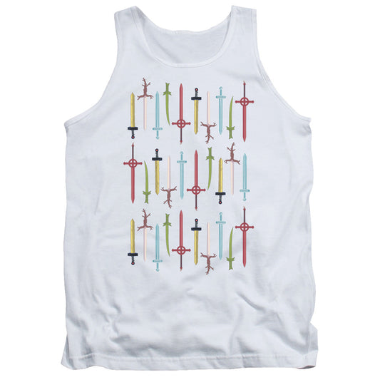 Adventure Time Swords Mens Tank Top Shirt White