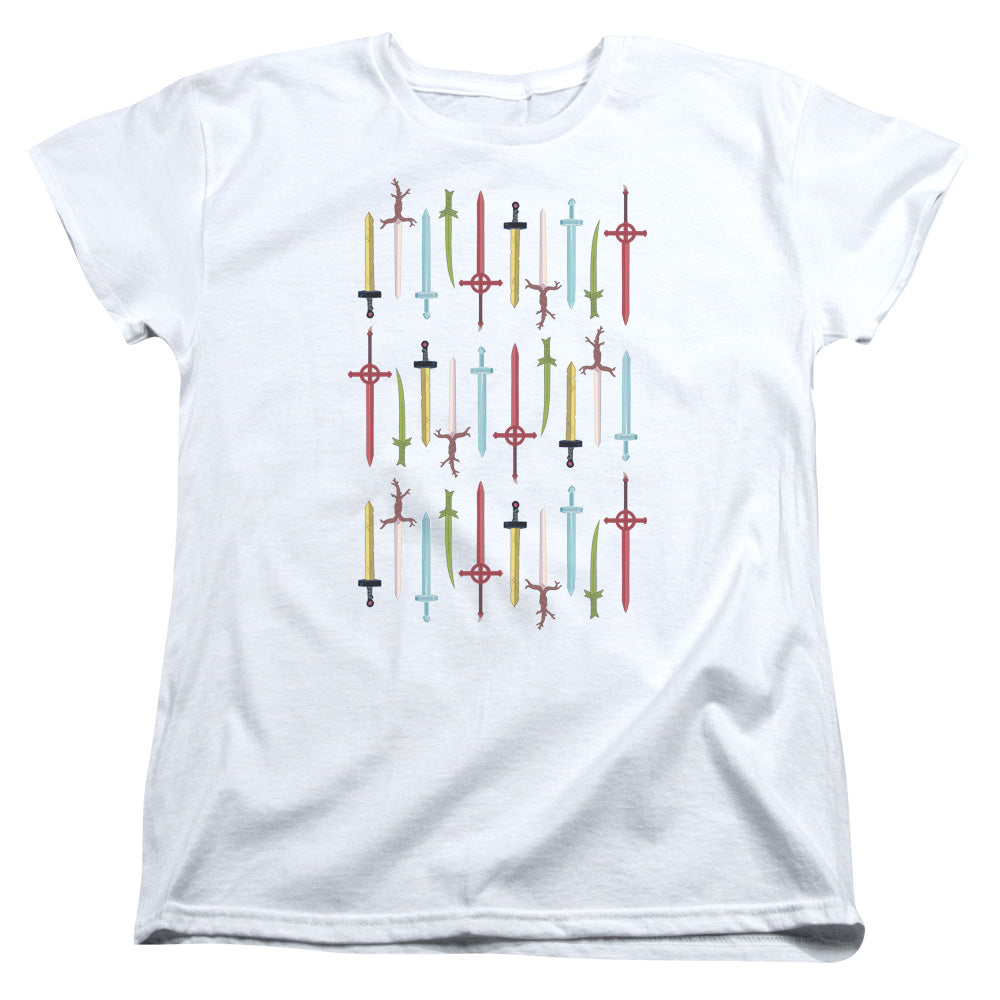 Adventure Time Swords Womens T Shirt White