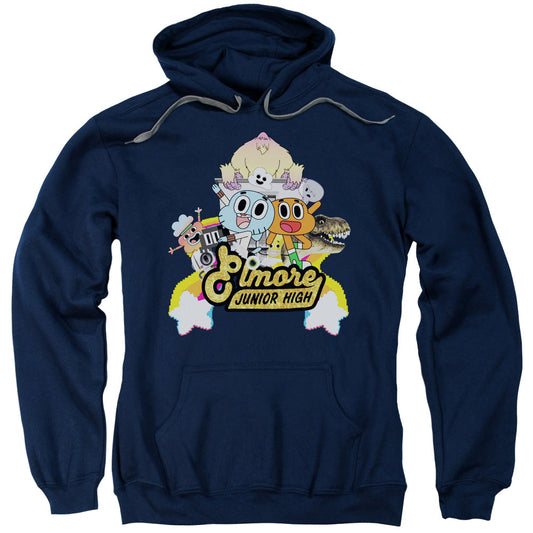 Amazing World Of Gumball Elmore Junior High Mens Hoodie Navy