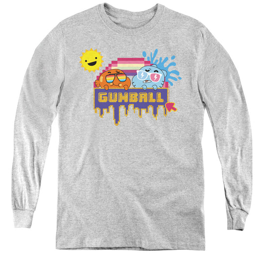 Amazing World of Gumball Sunshine Long Sleeve Kids Youth T Shirt Athletic Heather