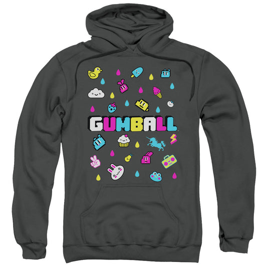 Amazing World Of Gumball Fun Drops Mens Hoodie Charcoal