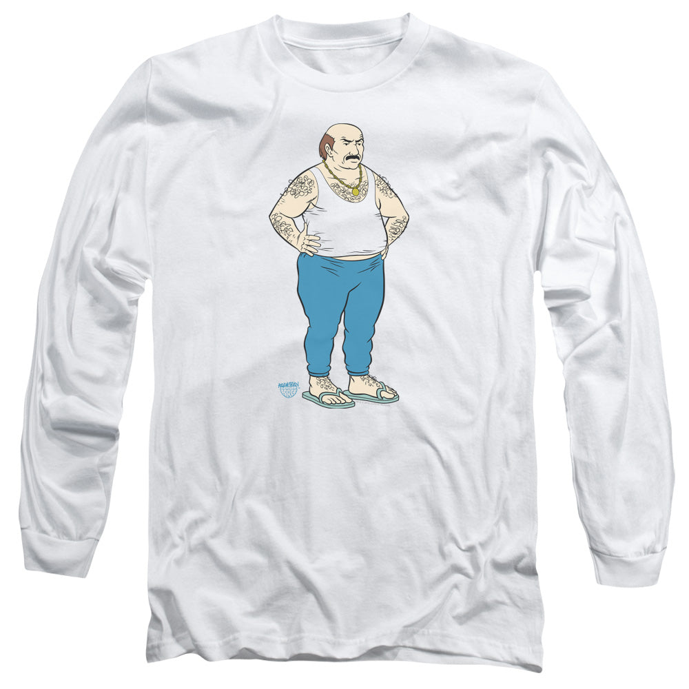 Aqua Teen Hunger Force Carl Mens Long Sleeve Shirt White - clothing by TeeHivey.com (Image 1)