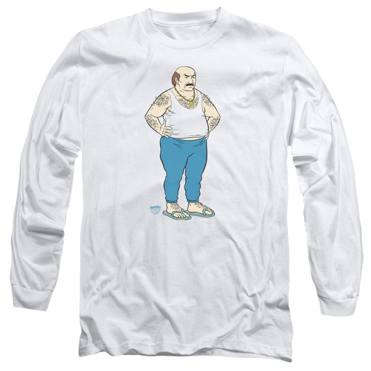 Aqua Teen Hunger Force Carl Mens Long Sleeve Shirt White - clothing by TeeHivey.com (Image 1)