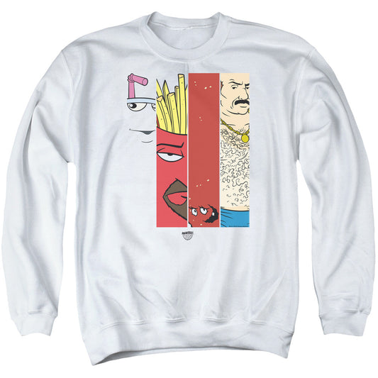Aqua Teen Hunger Force Group Tiles Mens Crewneck Sweatshirt White - clothing by TeeHivey.com