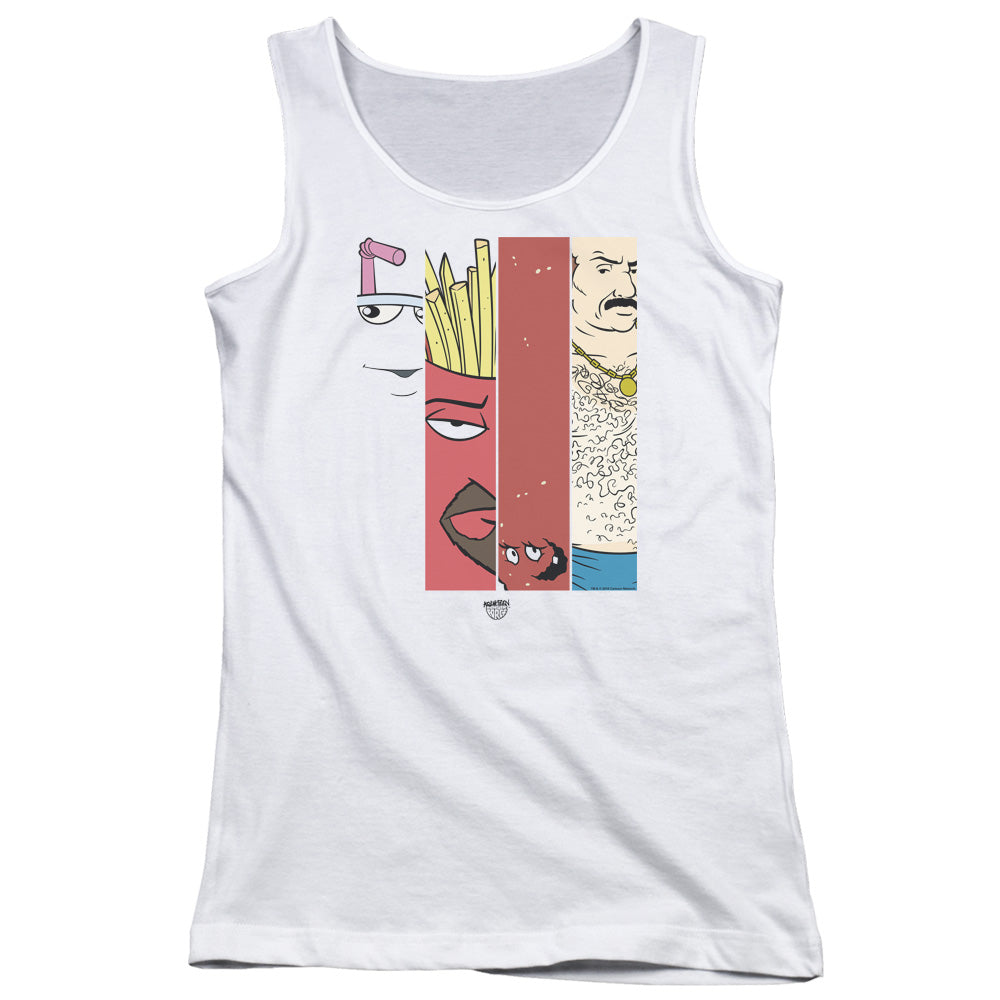 Aqua Teen Hunger Force Group Tiles Womens Tank Top Shirt White - clothing by TeeHivey.com