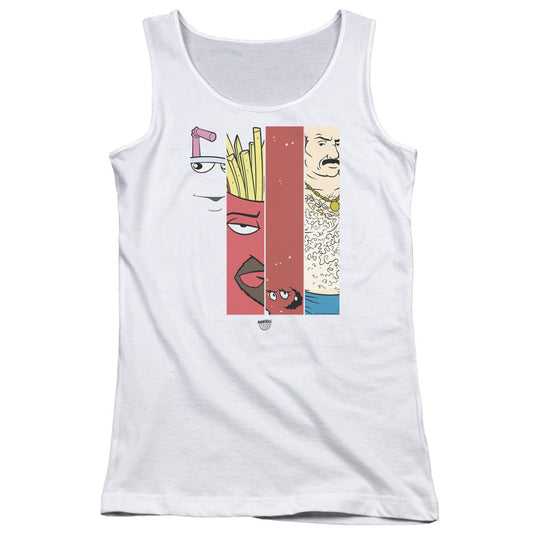 Aqua Teen Hunger Force Group Tiles Womens Tank Top Shirt White - clothing by TeeHivey.com