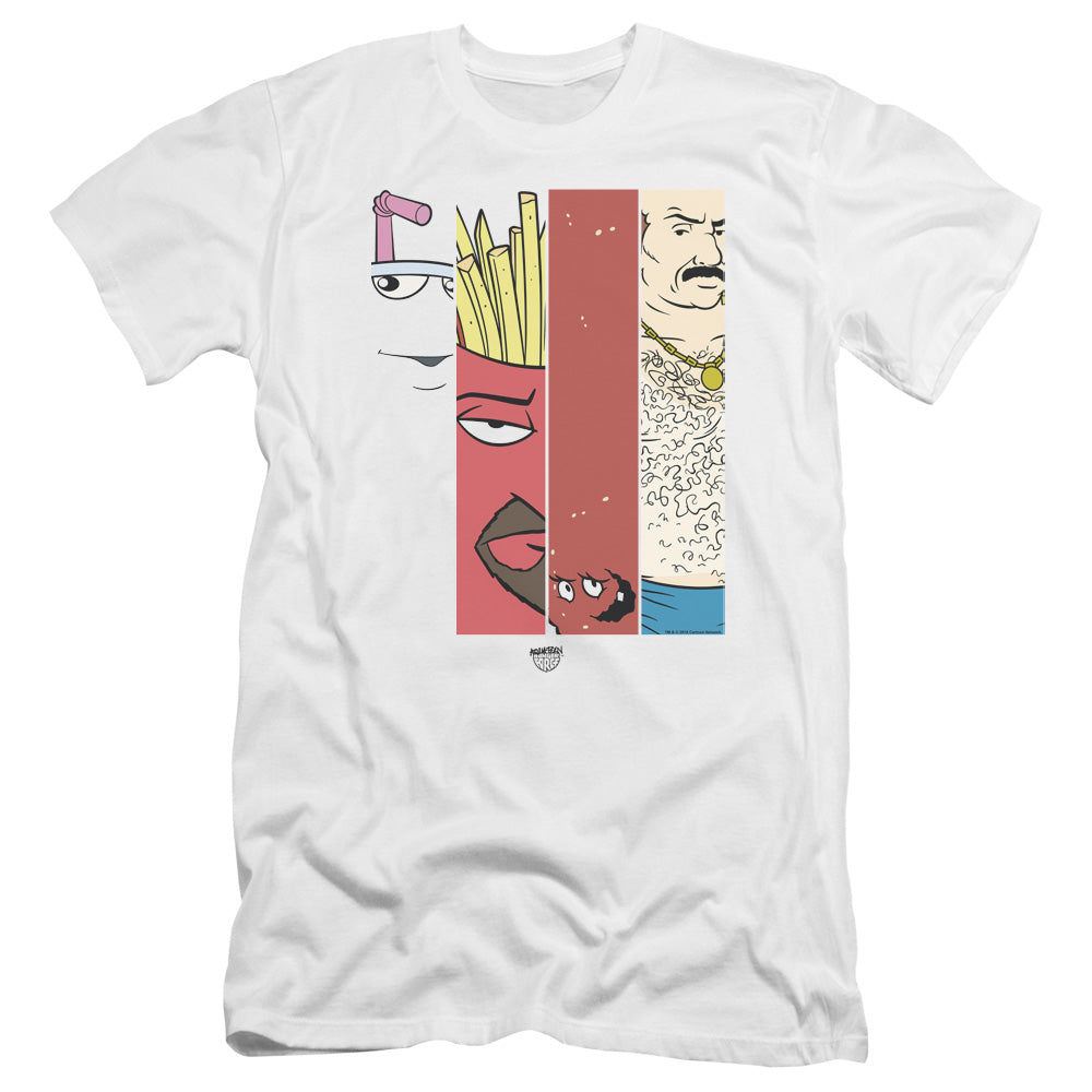 Aqua Teen Hunger Force Group Tiles Premium Bella Canvas Slim Fit Mens T Shirt White - clothing by TeeHivey.com