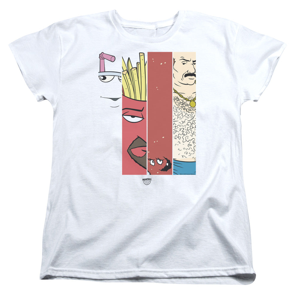 Aqua Teen Hunger Force Group Tiles Womens T Shirt White - clothing by TeeHivey.com