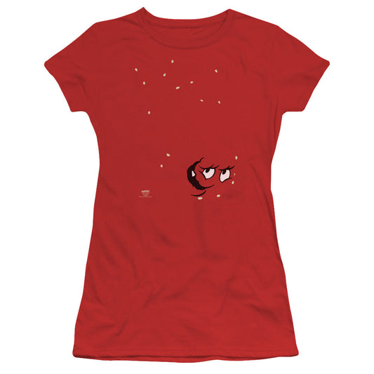 Aqua Teen Hunger Force Meatwad Junior Sheer Cap Sleeve Womens T Shirt Red - clothing by TeeHivey.com