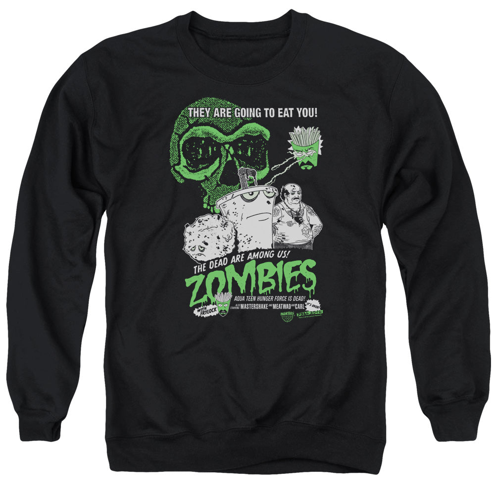 Aqua Teen Hunger Force Zombies Mens Crewneck Sweatshirt Black - clothing by TeeHivey.com